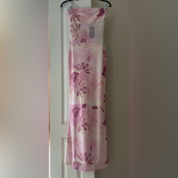 [NWT] Tiger Mist Morgan Dress - Strapless Pink Floral Maxi - Small - Picture 8 of 14
